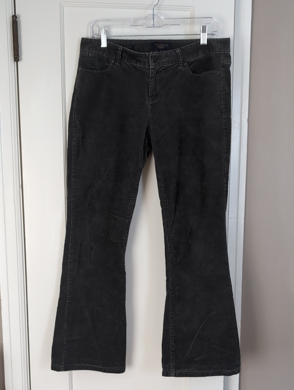 Talbots Dark Gray Signature Bootcut Corduroy Pants, 8p